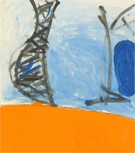 Newlyn School - Contemporary Gouache, Orange Ship