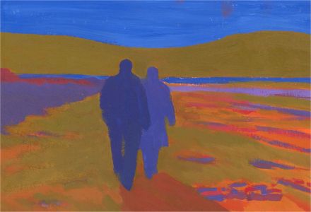 Joyce Moore - Contemporary Acrylic, Block Landscape