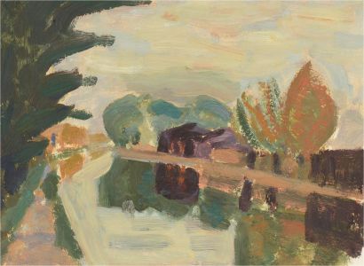Joyce Moore - Contemporary Oil, Canal View