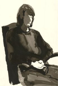 Joyce Moore - Contemporary Watercolour, Black Study III