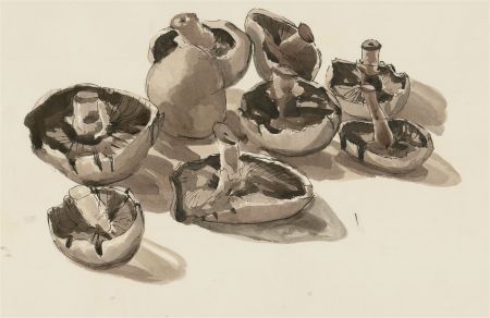 Simon Cesarani - Mid 20th Century Watercolour, Mushrooms