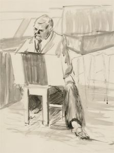 Simon Cesarani - Mid 20th Century Watercolour, Artist at Work