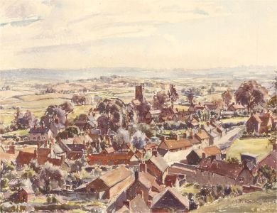 Mabel Frances Wickham (1901-1992) - Mid 20th Century Watercolour, Village Scene