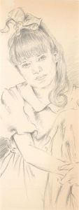 Franco Matania (1922-2006) - 20th Century Graphite Drawing, Young Girl II