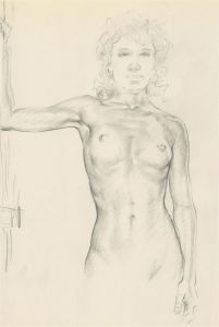 Franco Matania (1922-2006) - Mid 20th Century Graphite Drawing, Standing Nude