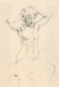 Franco Matania (1922-2006) - Mid 20th Century Graphite Drawing, Raised Arms