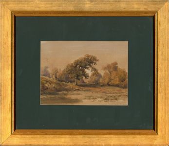 1840 Watercolour - Rural Houses and Trees