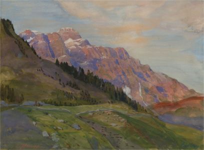 Paul Long  - 20th Century Watercolour, Mountain Scene