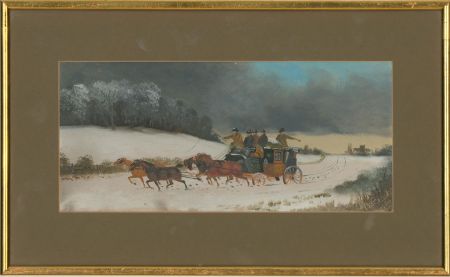 Phillip H. Rideout (c.1860-c.1920) - 1900 Oil, Coaching Scene