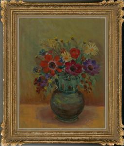 H. Carl - 20th Century Oil, Vibrant Flowers