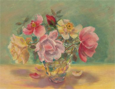 H. Carl - Mid 20th Century Acrylic, Roses