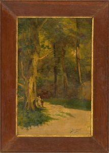 N. Schipperus - Early 20th Century Oil, Woodland Path