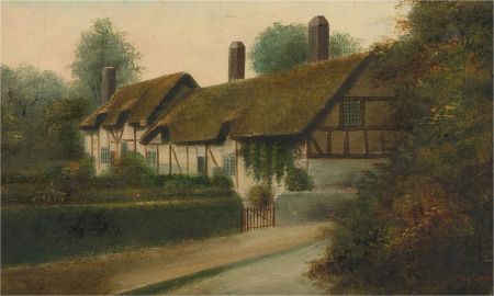 Hugh Church (b.1865) - Late 19th Century Oil, Anne Hathaway's Cottage II