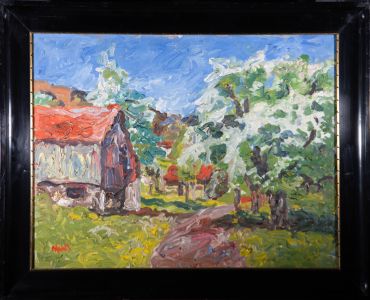Adolf Fehr (1886-1964) - Mid 20th Century Oil, House By The Woods