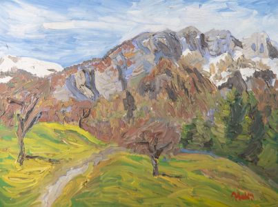 Adolf Fehr (1886-1964) - Mid 20th Century Oil, Path To The Mountains