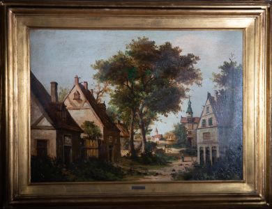 C. Blanc - Early 20th Century Oil, A French Village