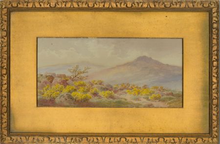 J. Barrett - Early 20th Century Watercolour, Moorland Scene with Yellow Gorse