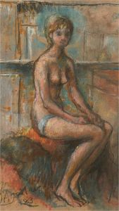 Michael D‘Aguilar (1924-2011) - Signed 1983 Pastel, Seated Nudes