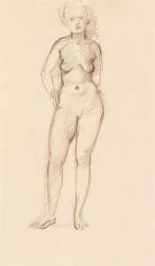 Julia Morley (1917–2008) - Mid 20th Century Coloured Pencil, Standing Nude
