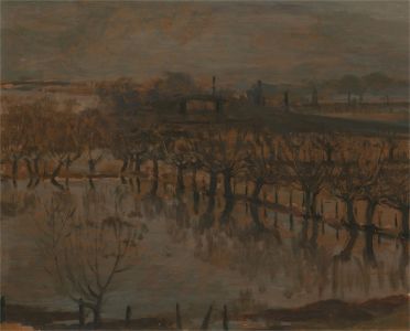 Julia Morley (1917–2008) - Mid 20th Century Oil, Winter On The Outskirts Of Town