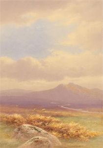 Charles E. Brittan Jnr. - Early 20th Century Gouache, Dartmoor Landscape