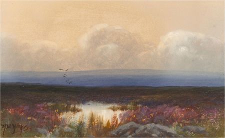 Herbert William Hicks (1880-1944) - Early 20th Century Gouache, Dartmoor
