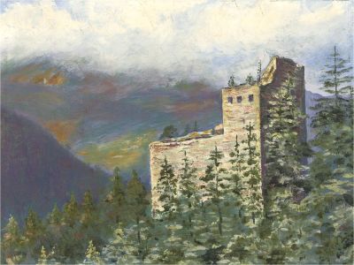 H. Carl - 1937 Oil, The Belfort Ruins