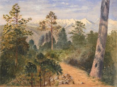 S.J.M. - 1916 Watercolour, Mountain Path