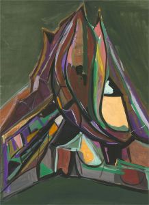 Heidi Miller - 1990 Gouache, Fragmented Mountain