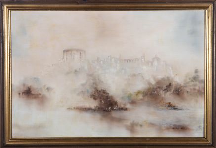 Patricia Caunter - 1983 Oil, Windsor Castle at Dawn