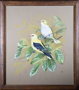 Kenneth J. Wood (1936-1992) - 1966 Gouache, Golden Orioles