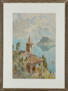 Henry Richard Beadon Donne (1860-1949) - Watercolour, View of Lake Como