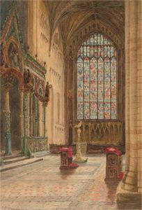 1918 Watercolour - Church Interior