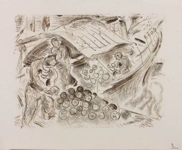 Walter Hoefner (1903-1968) - 135 Monotype, Fruit Sellers
