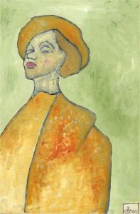 Ben Carrivick - Signed Contemporary Oil, Green and Orange