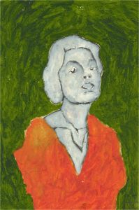 Ben Carrivick - Signed Contemporary Oil, Orange and Green