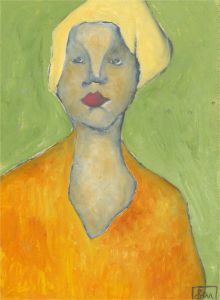 Ben Carrivick - Signed Contemporary Oil, Impulsive Portrait