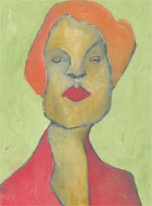 Ben Carrivick - Signed Contemporary Oil, Stern Lady