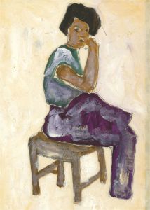 Ben Carrivick - Signed Contemporary Oil, Seated Woman