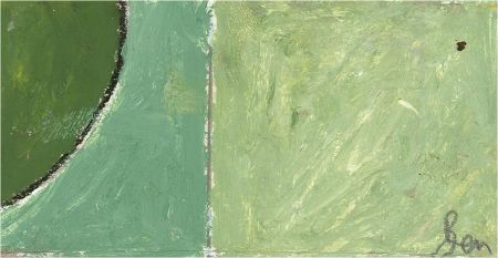 Ben Carrivick - Signed Contemporary Oil, Green Rainbow