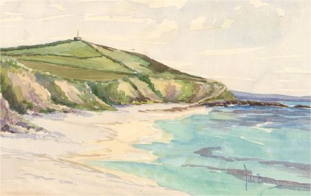 John Baron - Mid 20th Century Watercolour, Cornish Coastline