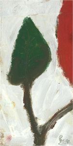 Ben Carrivick - Signed. Contemporary Oil, Leaf Study