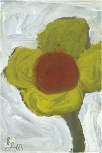 Ben Carrivick - Signed Contemporary Oil, Naive Daffodil V