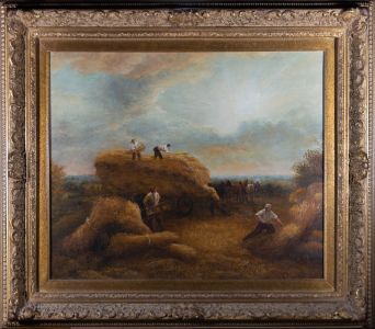Contemporary Oil - Loading The Cart