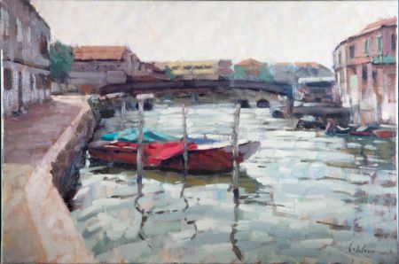 David Wilson (1919-2013) - Contemporary Oil, Canale S. Donato, Murano