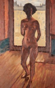 After Albert Marquet (1875-1947) - Contemporary Oil, Nude Against the Light