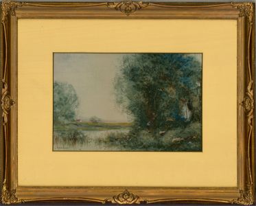 John George Mathieson (1880-1954) - Early 20th Century Watercolour, Riverbank