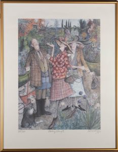 Sue Macartney-Snape - Signed and Framed Giclee, Stealing Cuttings II