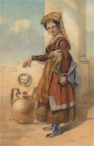 G. M - 1872 Watercolour, Fetching Water