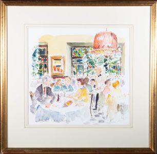 Polly - 1993 Watercolour, Restaurant, Barcelona